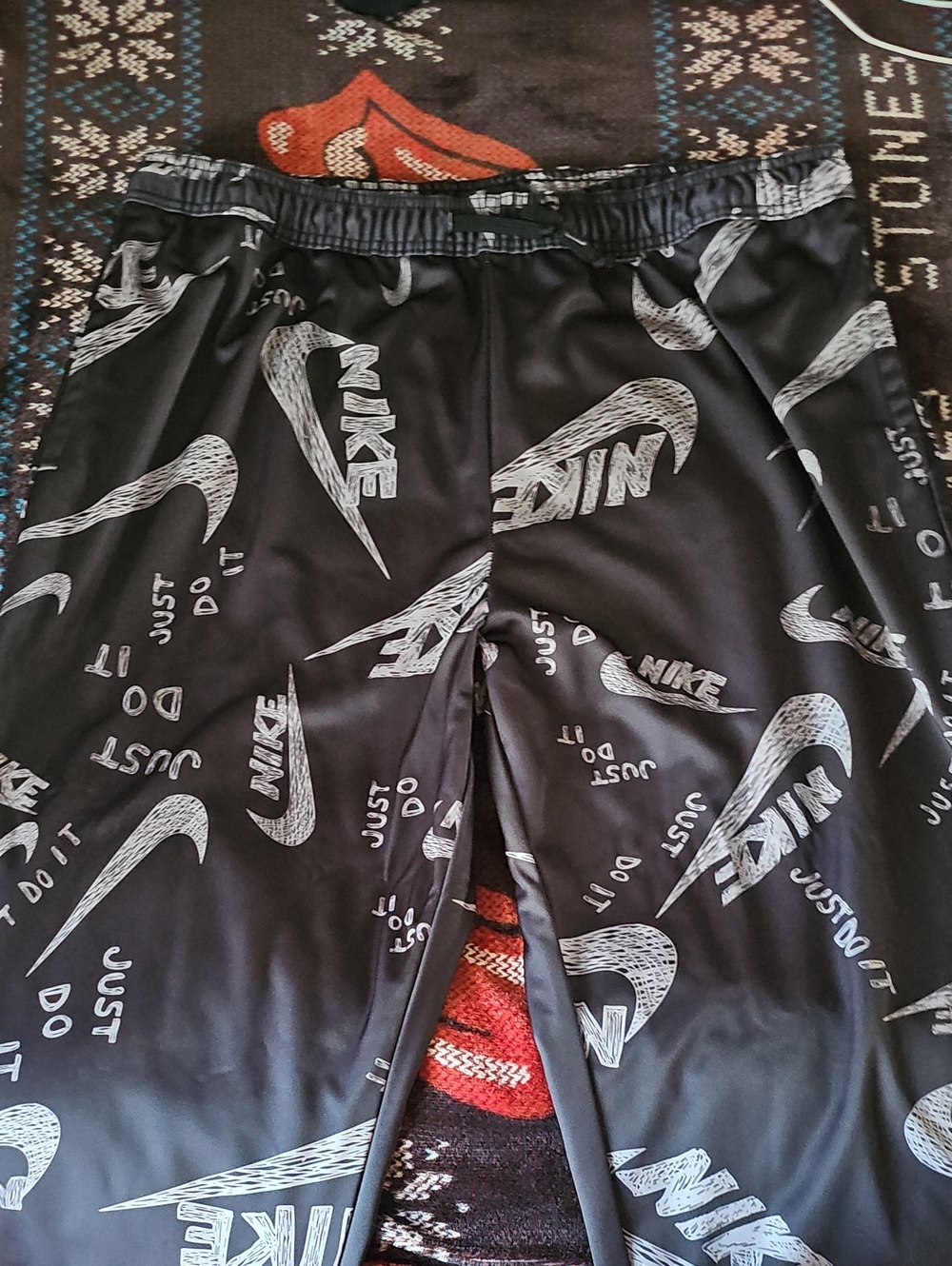 Nike Black & White Logo Print Joggers